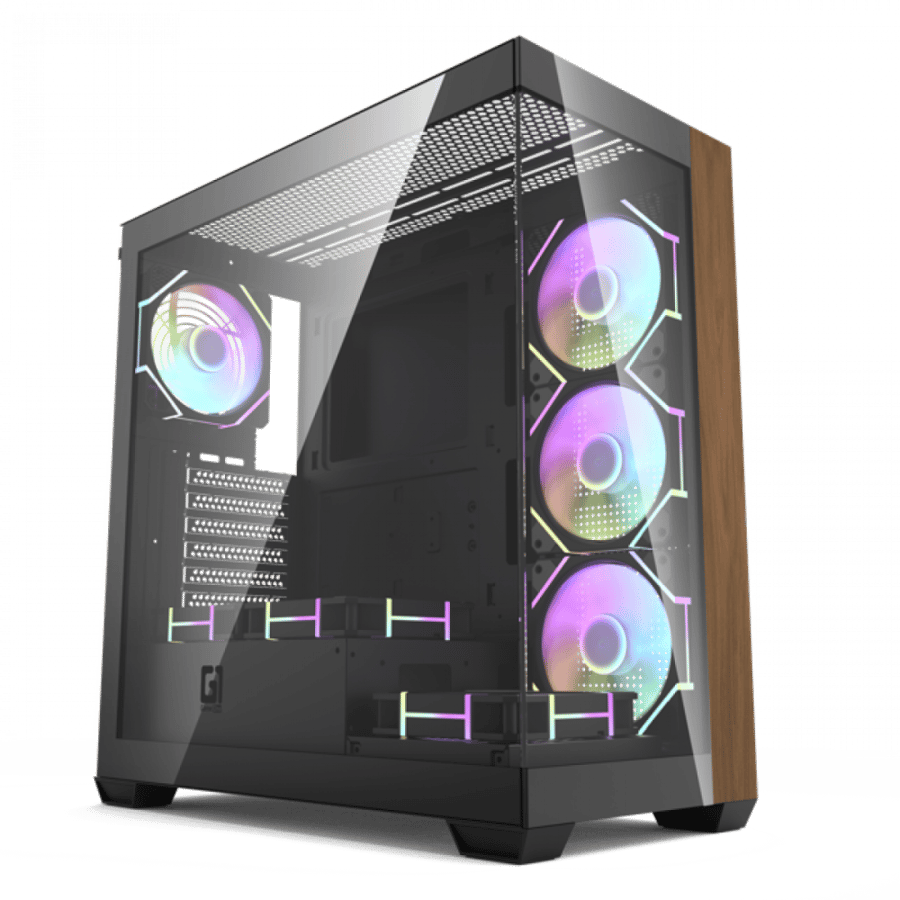 GameOne Phantom X7 Gaming Case - كيس قيمنق جيم ون فانتوم X7 بـ 7 مراوح ARGB - أسود