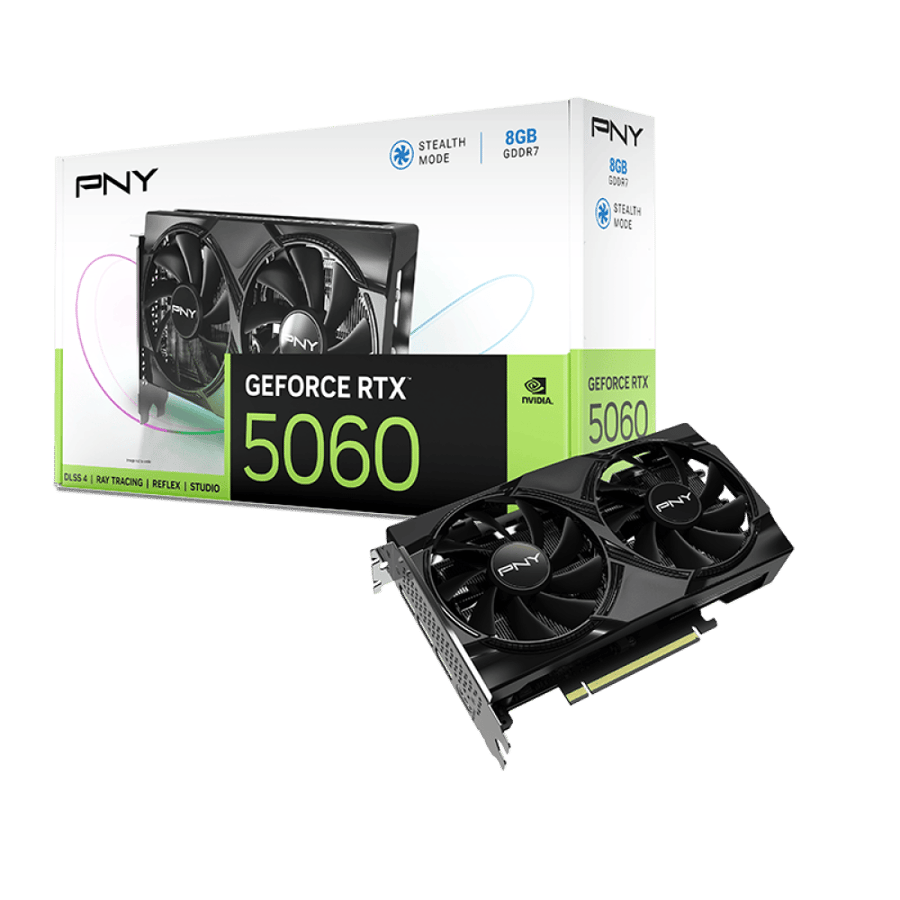 VGA Card PNY GeForce Nvidia RTX 5060  8GB DDR7 Dual Fan
