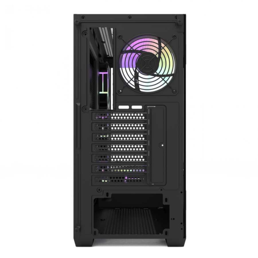 GameOne Phantom X7 Gaming Case - كيس قيمنق جيم ون فانتوم X7 بـ 7 مراوح ARGB - أسود