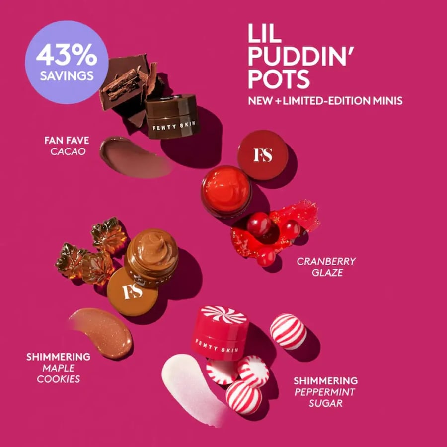 Fenty Beauty by Rihanna  Lil Puddin' Pots Mini Intensive Recovery Lip Mask Set
