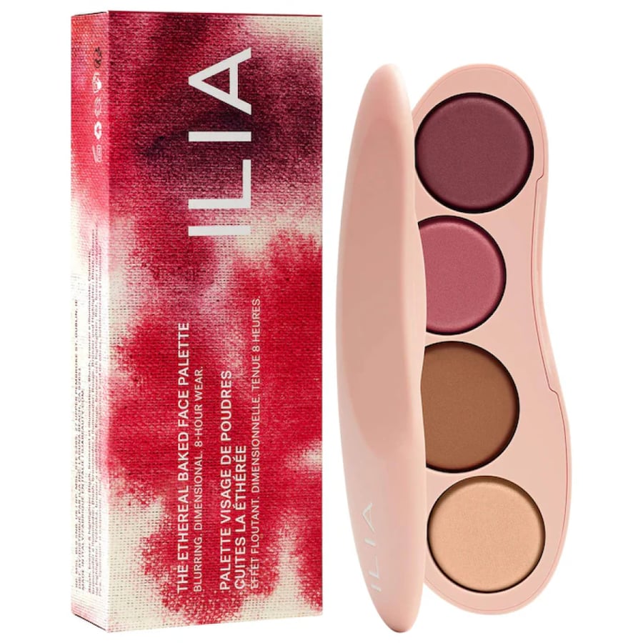 ILIA  The Ethereal Baked Face Palette - Bronzer, Highlighter & Blush With 8-Hour Wear