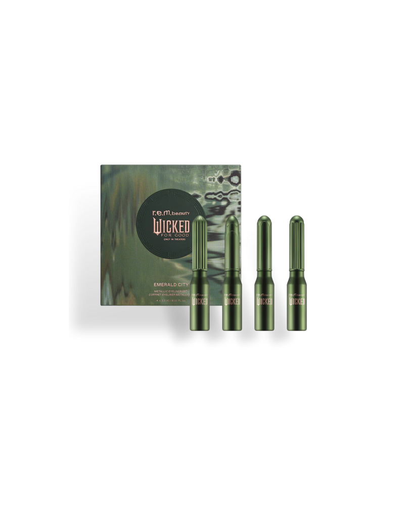 r.e.m. beauty x Wicked: For Good Emerald City Metallic Eyeliner Set