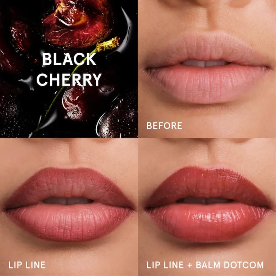 Glossier Black Cherry Balm Dotcom & Mini Lip Line Lip Liner Pencil Makeup Gift Set
