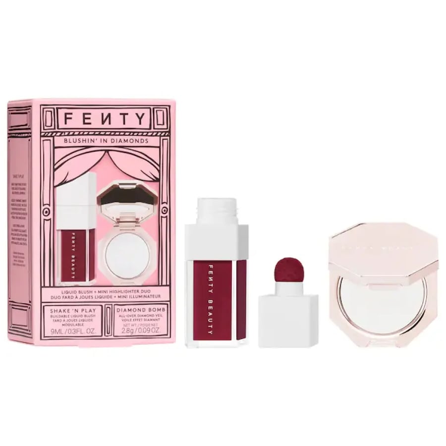 Fenty Beauty by Rihanna  Blushin' In Diamonds Liquid Blush + Highlighter Duo​ Makeup Gift Set