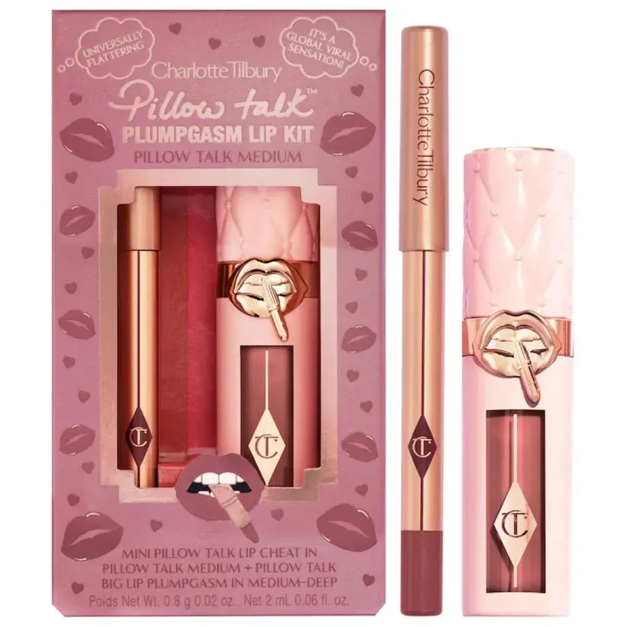 Charlotte Tilbury  Mini Pillow Talk Plumpgasm Lip Liner and Lip Gloss Set