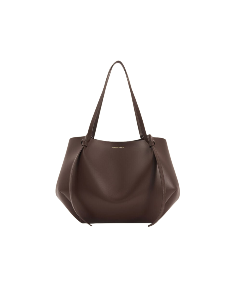 Charles & keith XL Calla Tote Bag - Espresso Brown
