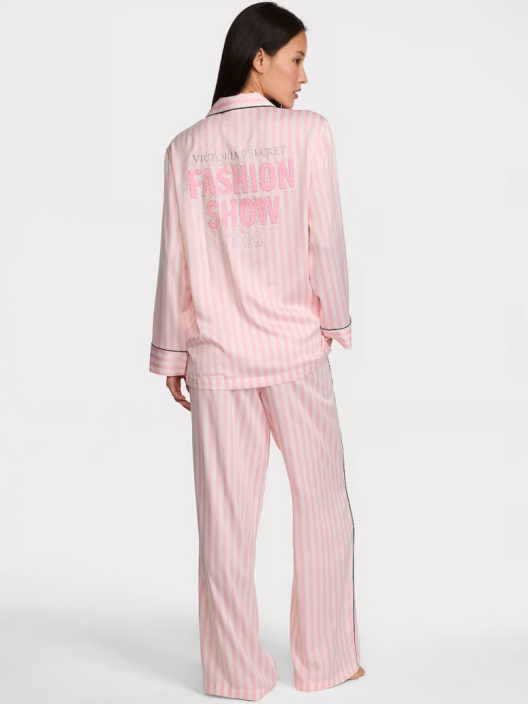 Victoria's Secret Signature Satin Luxe Long Pajama Set