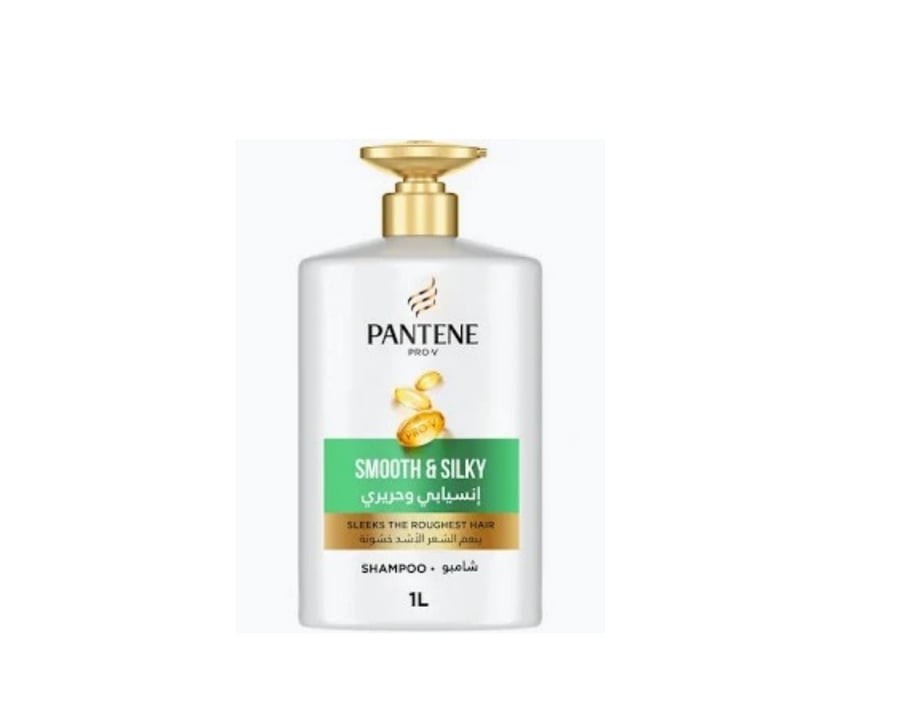 Pantene شامبو بانتين ناعم وحريري بحجم عائلي 1000 مل