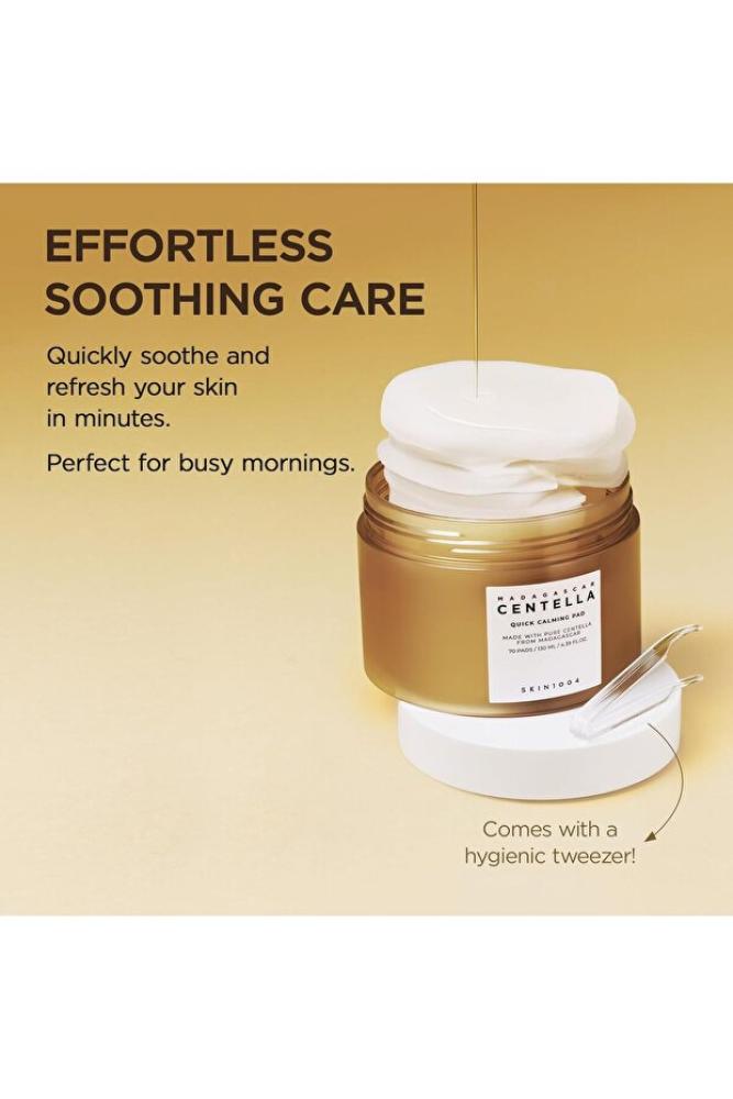Skin1004 - ضمادات مدغشقر سنتيلا سريعة التهدئة 70 قطعة/ للعناية بالبشرة