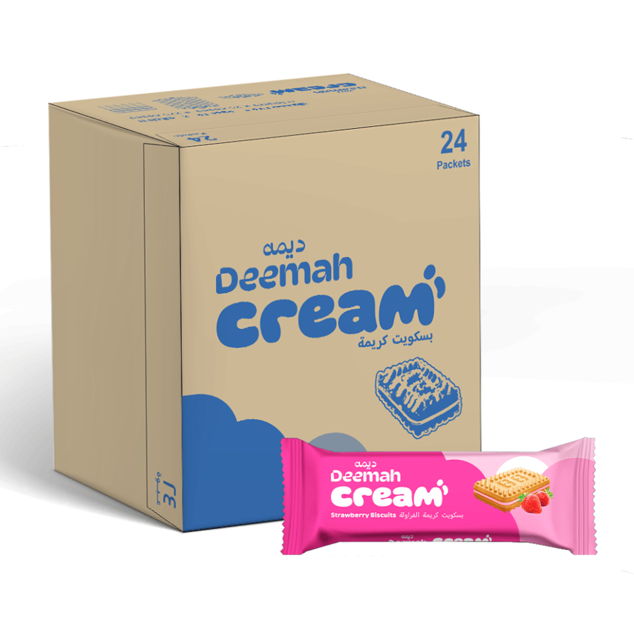 DEEMAH CREAM BISC STRAWB 1X24x68G