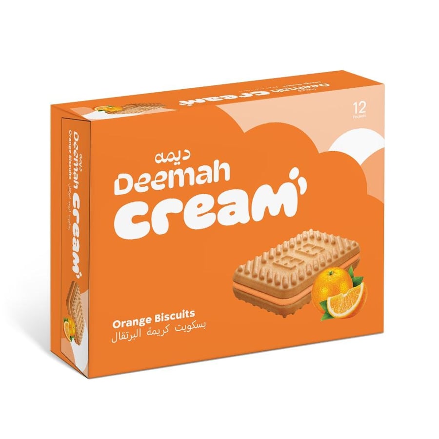 DEEMAH CREAM BISC ORANGE AT 1X12X27G