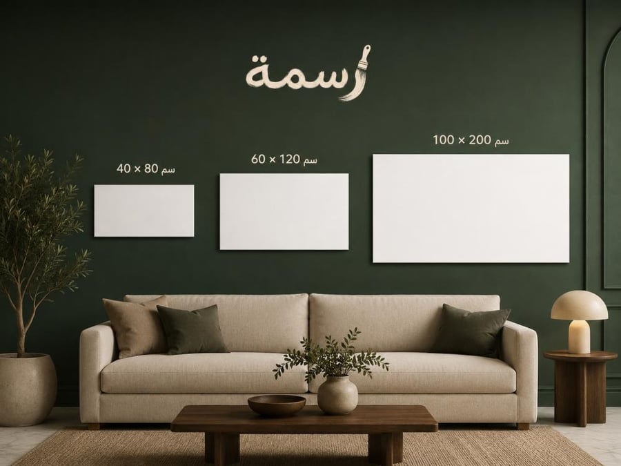 لوحة كانفس مشهد صحراوي تراثي فاخر