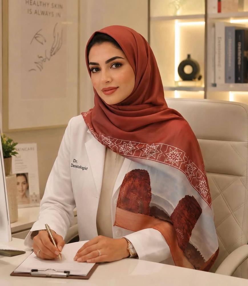 طرحة قطن تصميم مدينة العلا