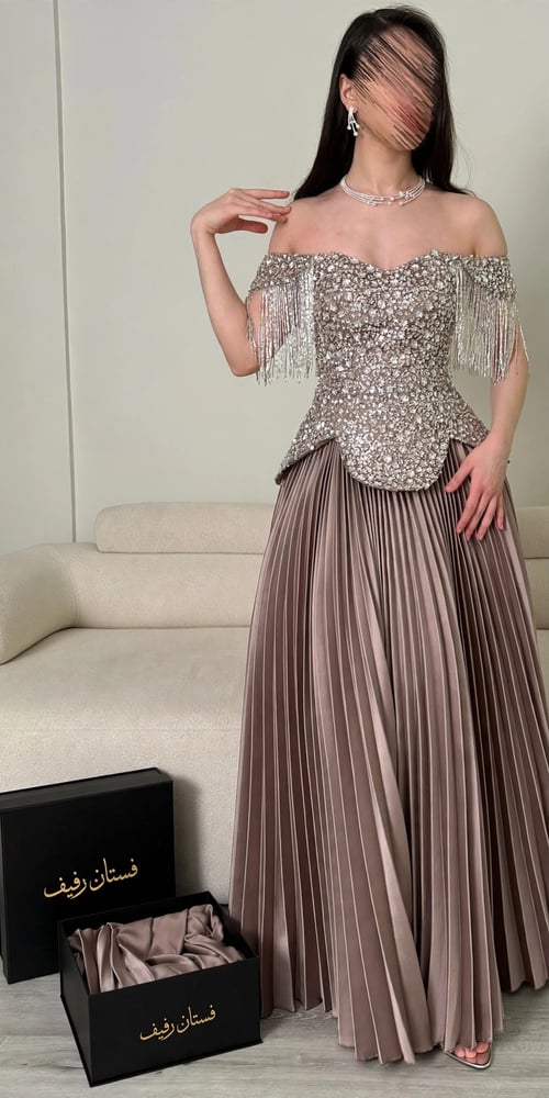 فستان ميكادو خرز