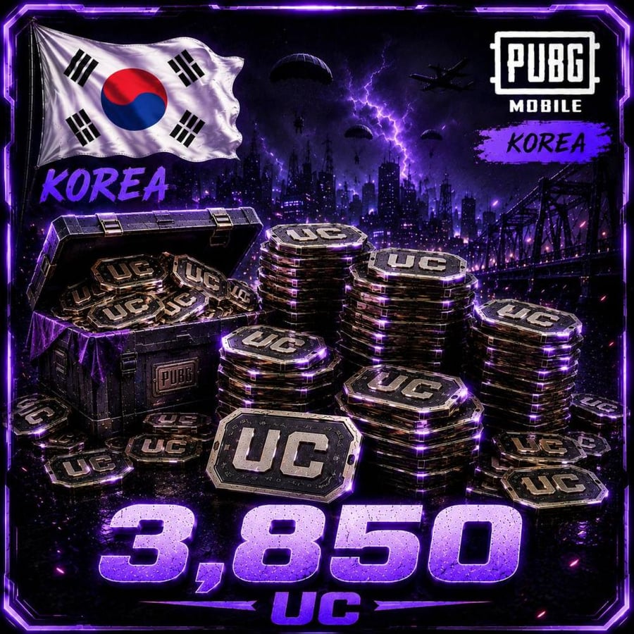 قسط شحن ببجي الكورية PUBG Mobile KR UC 3850