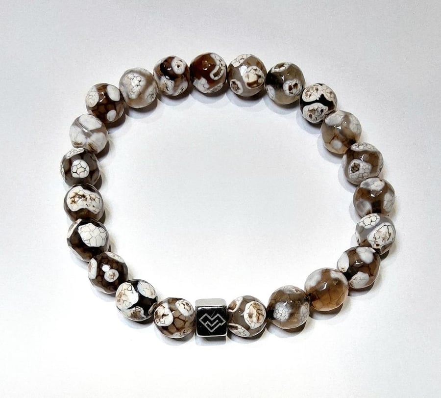حجر العقيق على شكل سلحفاة  8mm