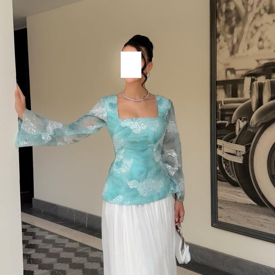 فستان نور فرنسي راقي