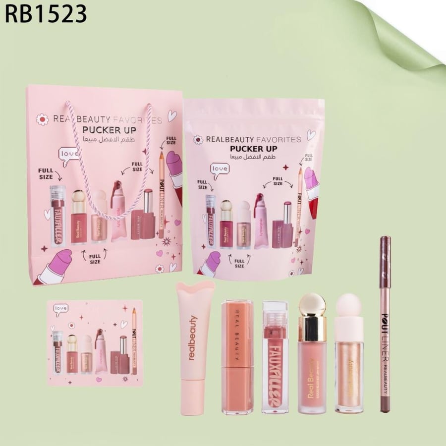 New Real Beauty best-selling 6 piece lip and cheek set