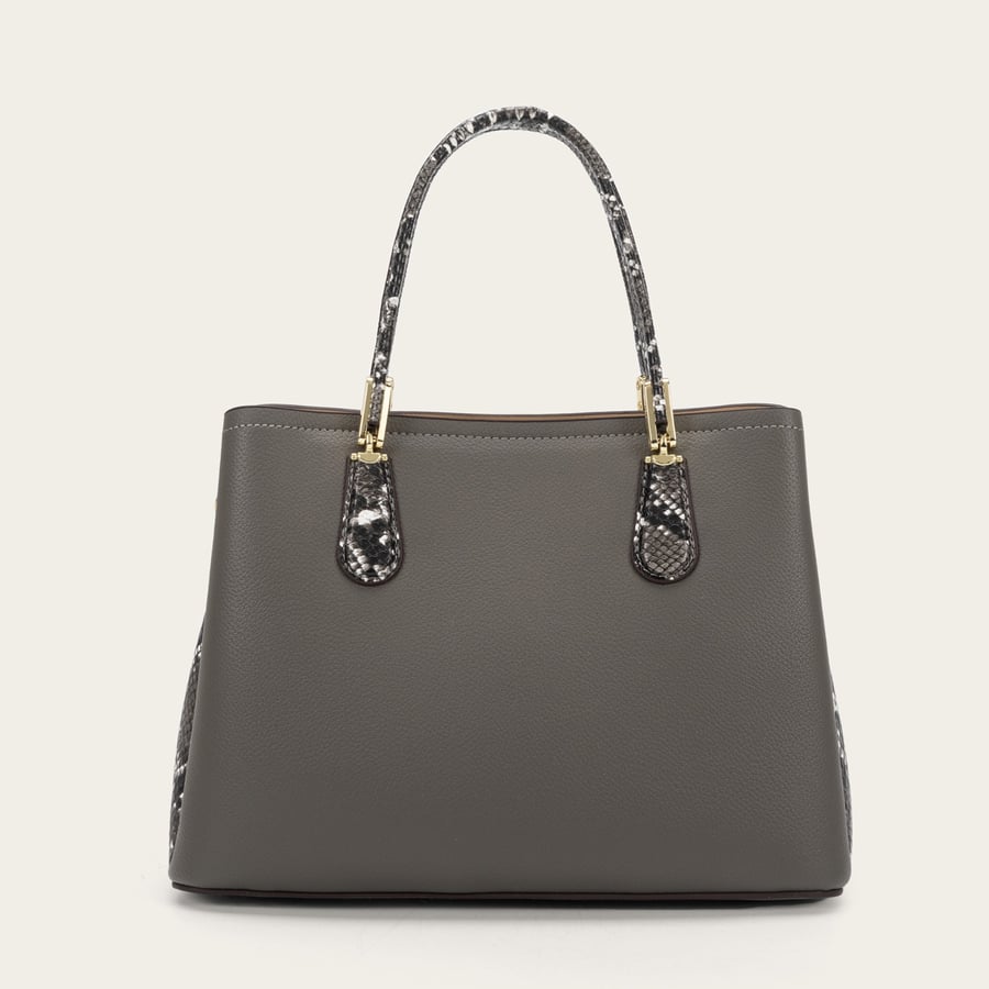 A bold women's bag in gray color