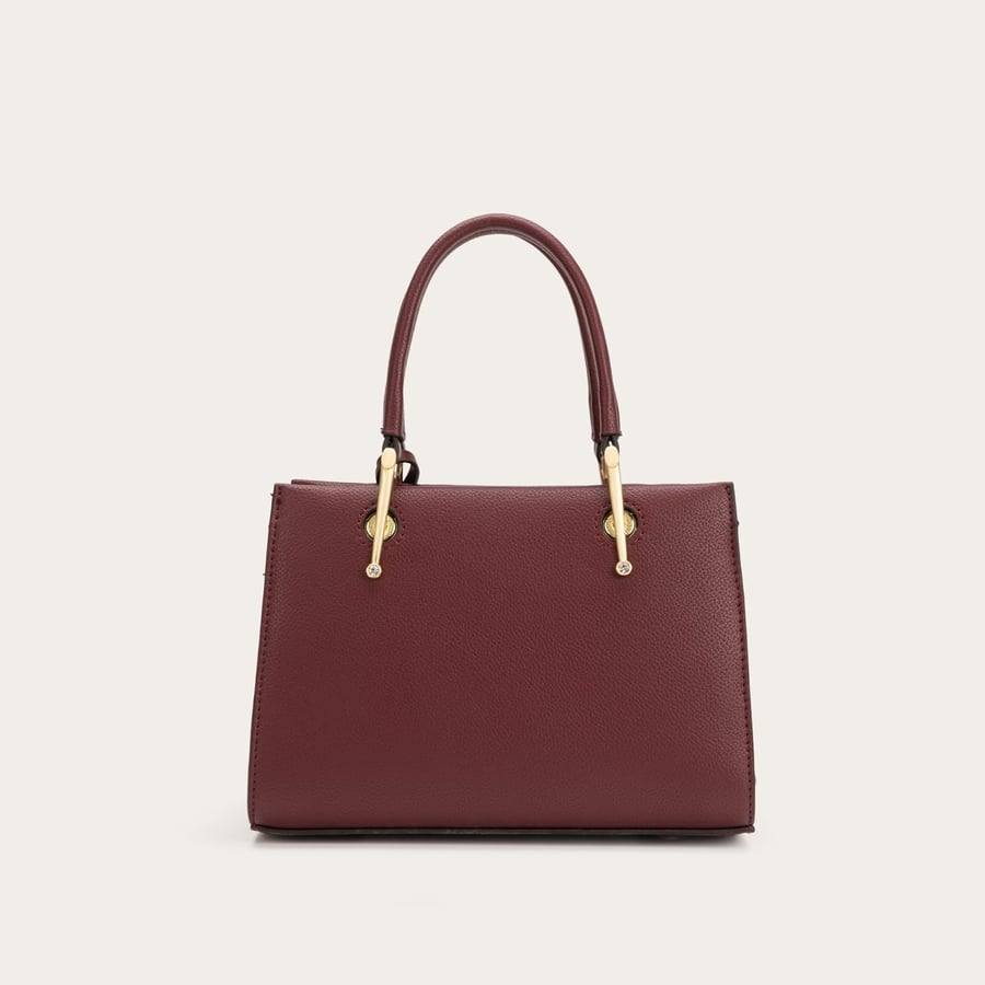A practical women's bag in maroon color