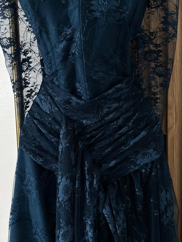 Leora dress petroleum
