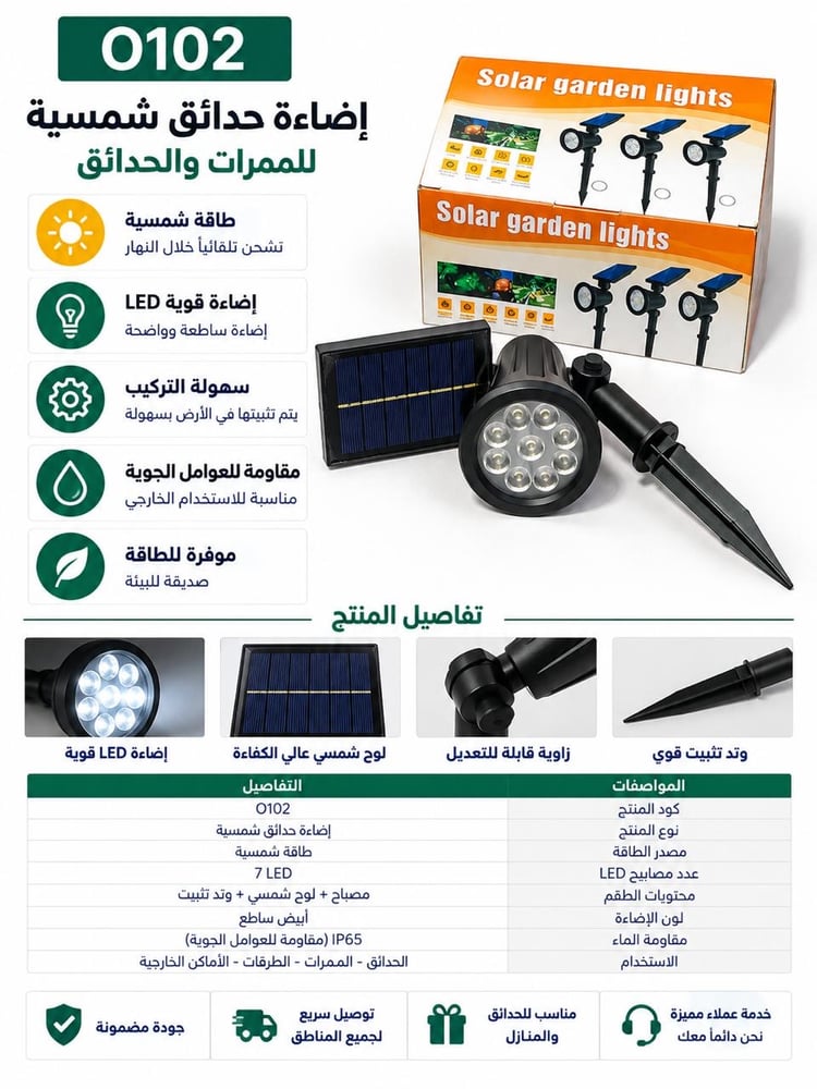 اضاءة حدائق شمسية
