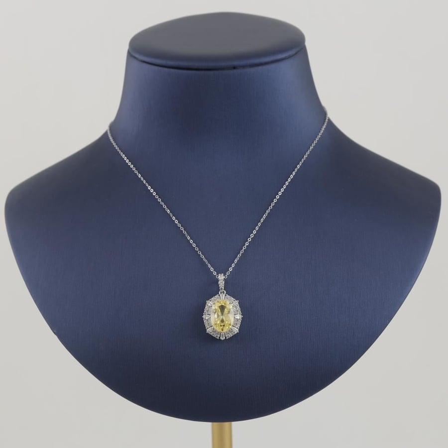 عقد فضة الليمون الفضي