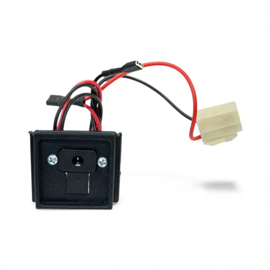 Electric children's police car charger entrance