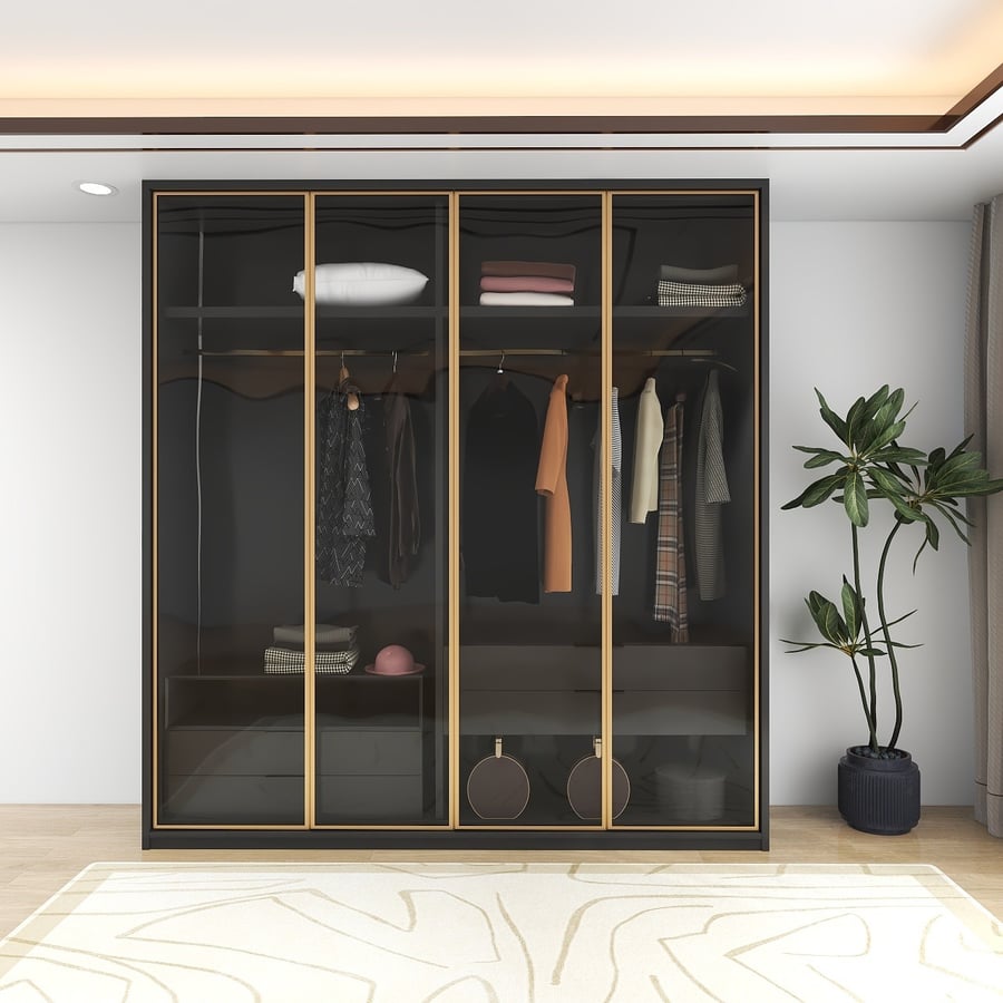 Aura Gold | دولاب ملابس مودرن