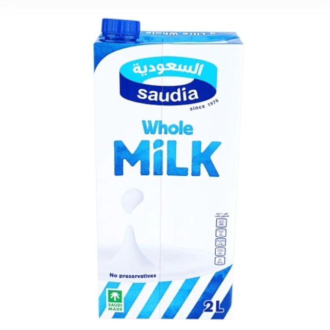 حليب السعودية كامل الدسم 2 لتر