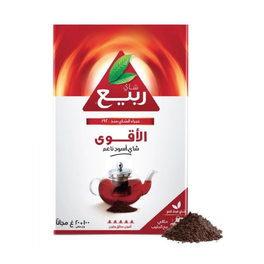ربيع شاي الأقوى فرط ناعم 100+20 غ مجانا