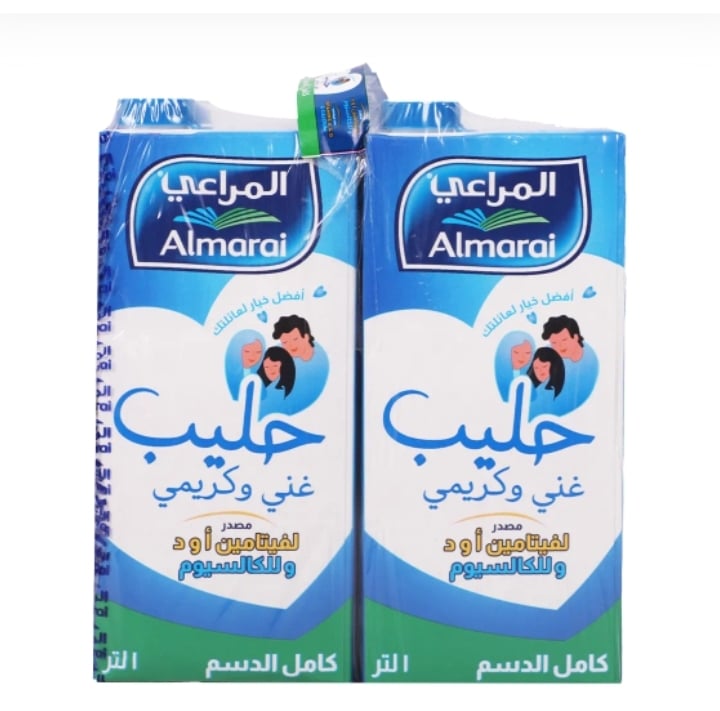 المراعي حليب كامل الدسم الطازج 4 حبات