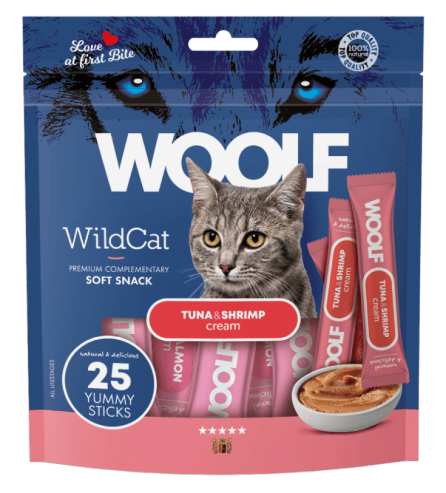 Woolf Wildcat creamy with tuna flavor and shrimp