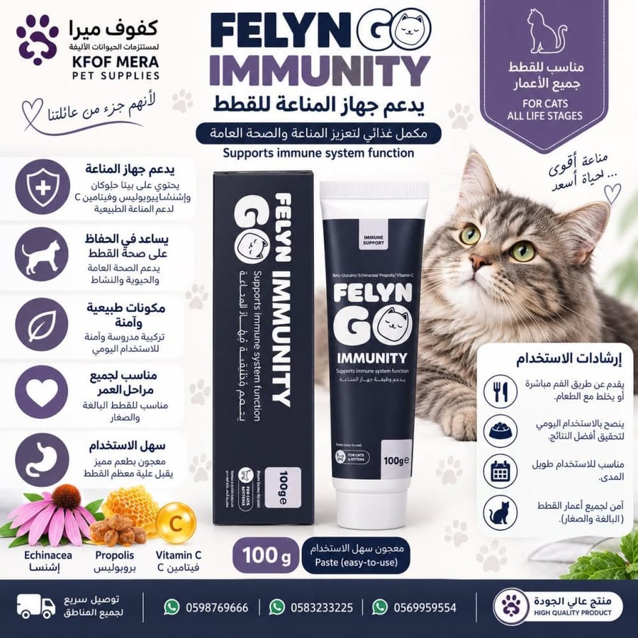 فلاين قو معجون يدعم وظيفه جهاز المناعه 100جرام