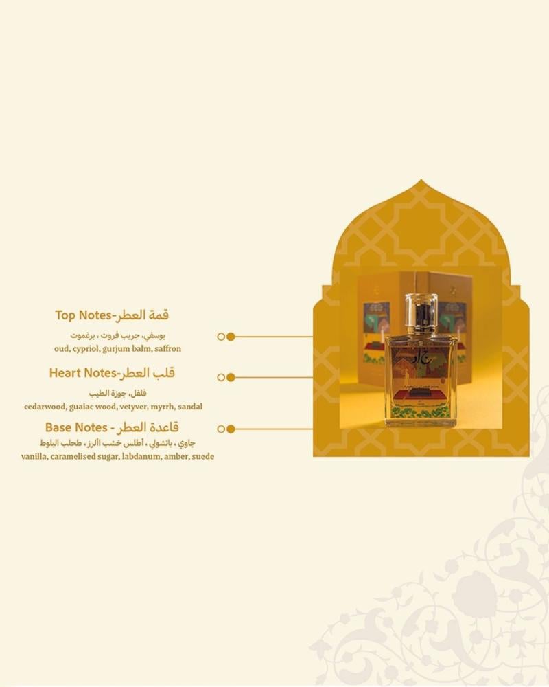 عطر المنمنمات بمزيج الزعفران والعود