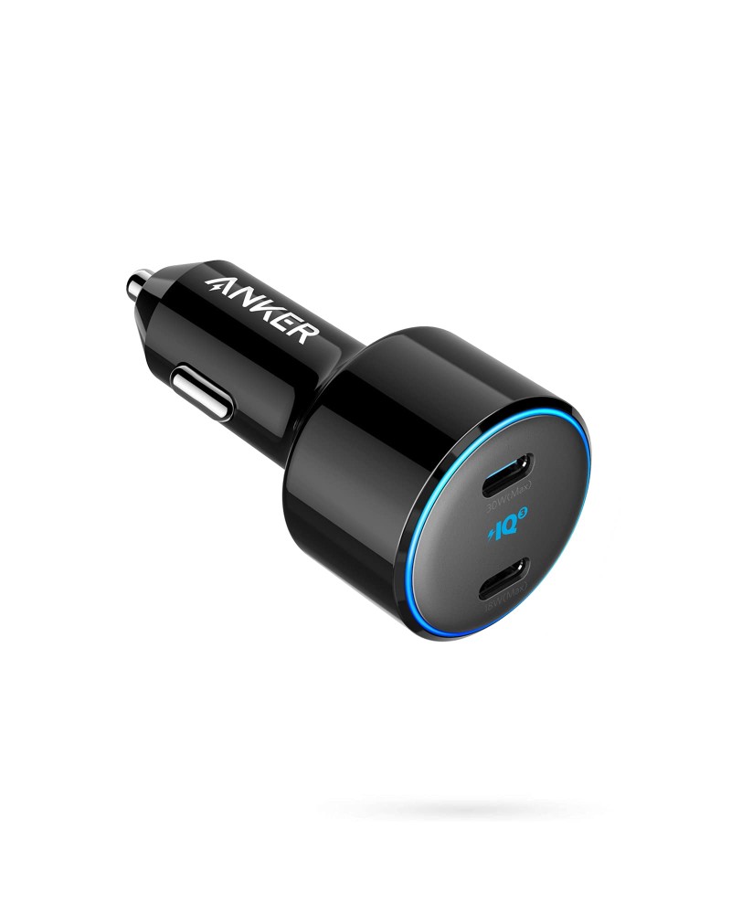 شاحن سيارة مدخلين بي دي anker ultra-compact high-speed charger 30w+18w
