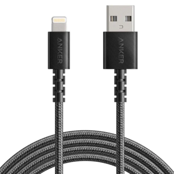 كيبل أنكر PowerLine+ II قماشي USB-A إلى Lightning - شحن سريع 1.8 متر