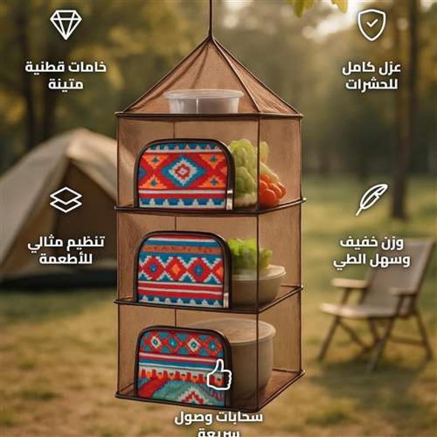 SNHW-0558B Hanging Food Shelves - 4 Layers, Pest-Free Storage