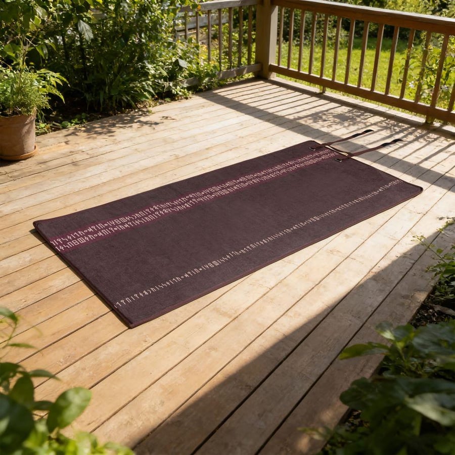 Coffee Foam and Chenille Ground Mat for Desert Camping and Gatherings