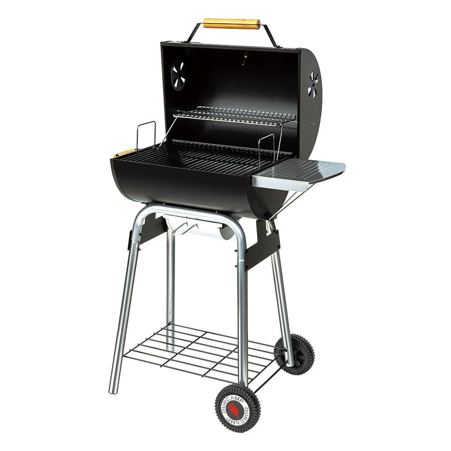 منقل فحم متنقل من السنيدي باللون الأسود مصنوع من الحديد المتين تصميم
