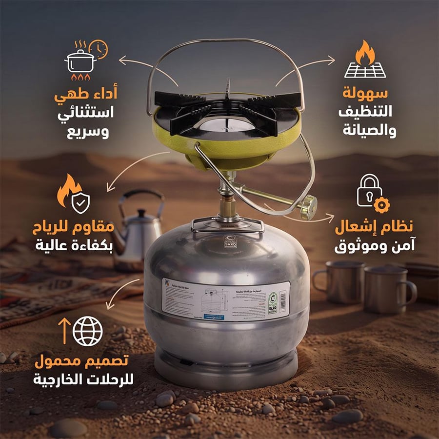 راس دافور pkl هندي بتصميم محمول مع دراع مضاد للرياح لون تفاحي وقاعدة