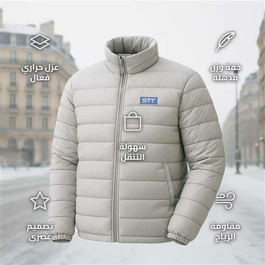 DPCL-0028G-XL Men's Down Jacket with Duck Feather Insulation for Camping