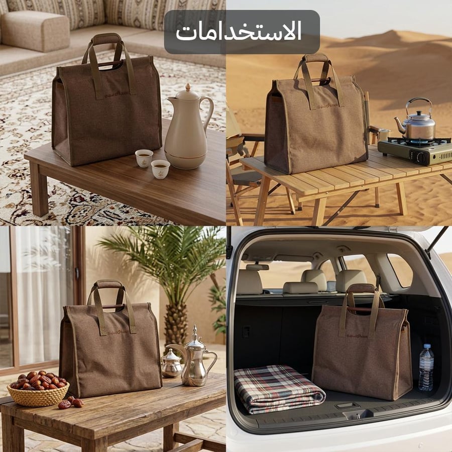 شنطة ترامس معزولة عودي وسط 38 × 34 × 21 سم تليق بالمجلس