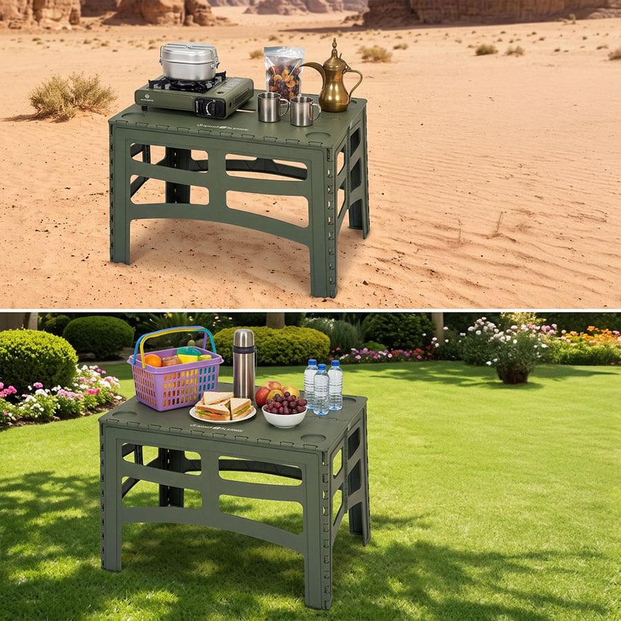SNBC-0158A Foldable Plastic Camping Table 70x45x55 cm Supports 25 kg