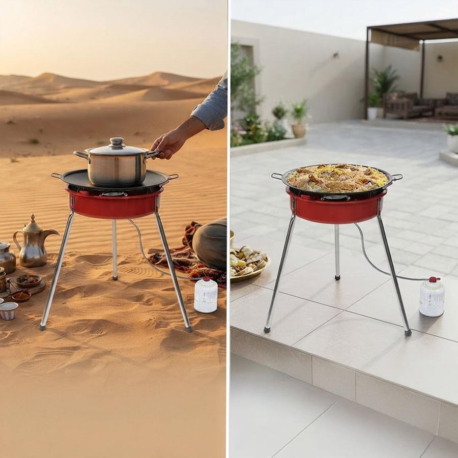 دوار السعادة بالغاز هندي 50× 50 × 69 سم، يوفر مساحة طهي كبيرة،ضمان سنتان
