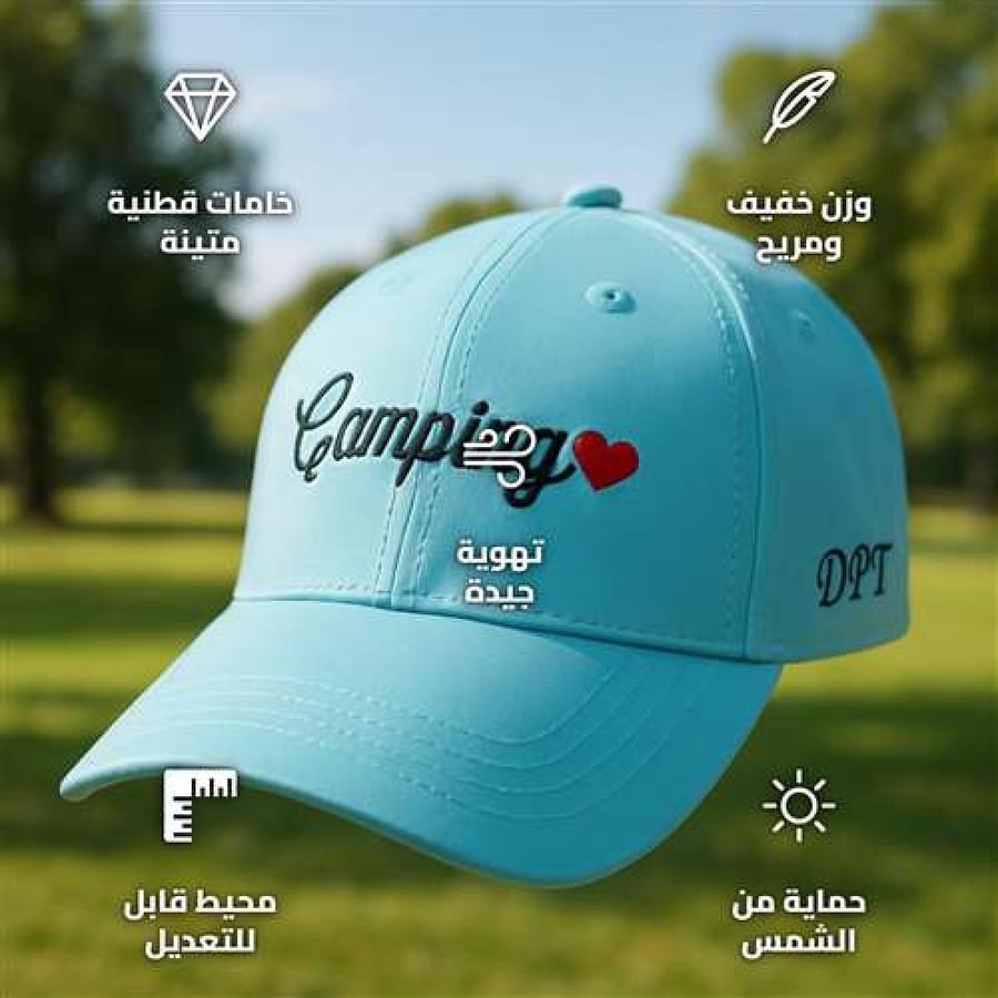 Turquoise Lightweight Cotton Cap DPCL-0023G for Daily Comfort