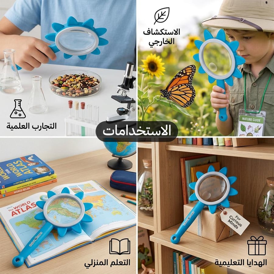 استخدامات العدسة المكبرة للأطفال من السنيدي بين التجارب العلمية