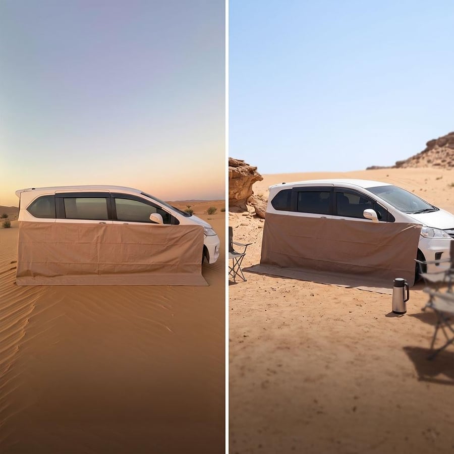 Magnetic Car Side Awning 400 x 150 cm for Quick Shade
