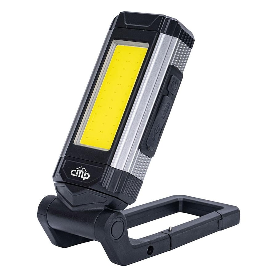 كشاف مخيمات LED أسود COB 400 لومن بقاعدة مغناطيسية قابلة للدوران 180