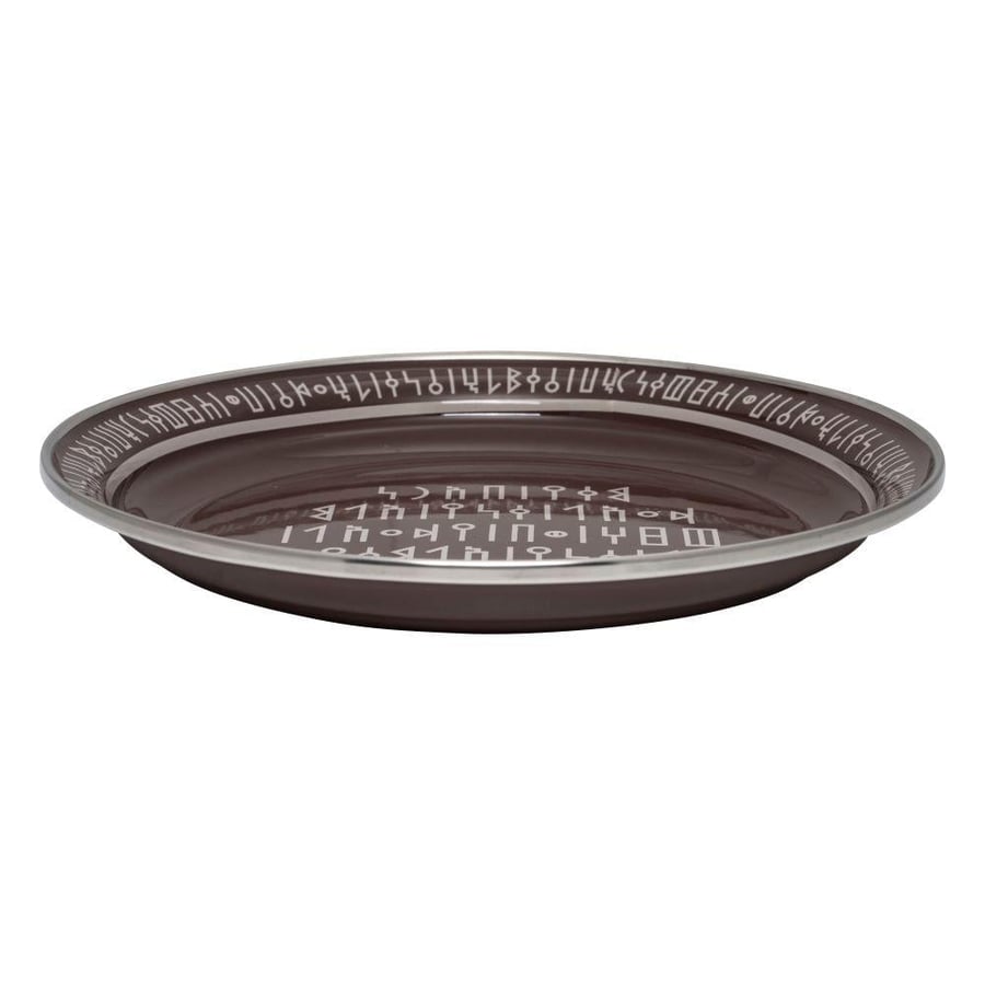 Coffee Enamel Plate 20 cm - Durable and Food Safe for Outdoor Serving